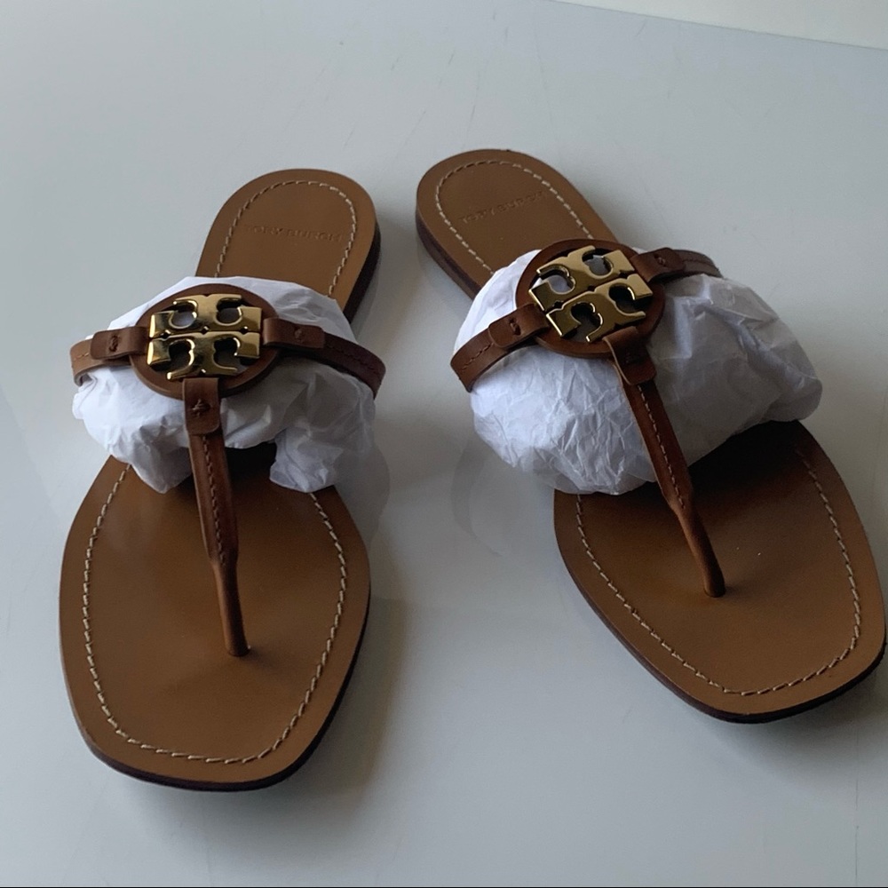‼️SOLD‼️Tory Burch,  Miller Leather Thong Sandals - Picture 3 of 12